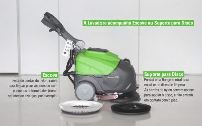 Lavadora de piso com escova ou com disco de limpeza, o que é melhor?